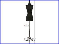 HIGH QUALITY! Size 6-8 Female Mannequin Dress Form #JF-FWP-BK + BS-02BKX