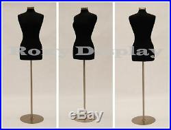 HIGH QUALITY! Size 6-8 Female Mannequin Manikin Dress Form JF-FWP-BK + BS-04