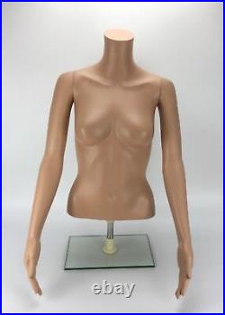 Half Body Mannequin Form Female Adjustable Flesh Tone 29 ¾ to 44 Chest 33