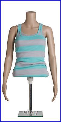 Half Body Mannequin Form Female Adjustable Flesh Tone 29 ¾ to 44 Chest 33