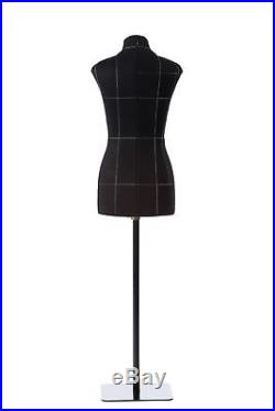 Half-scale Mini Premium Female Sewing Dress Form 12 Soft Tailor Mannequin Black