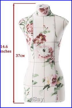 Half-scale Mini Premium Female Sewing Dress Form Soft Tailor Mannequin Floral