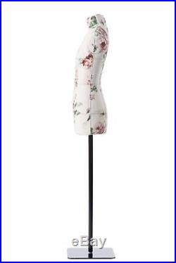 Half-scale Mini Premium Female Sewing Dress Form Soft Tailor Mannequin Floral
