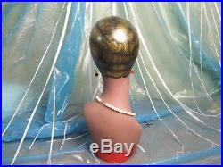 Hand-painted vintage old-fashioned head mannequin for wig jewelry earing display