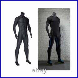 Headless Adult Male Athletic Muscular Fitness Standing Mannequin with Base