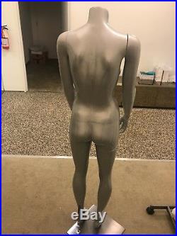 Headless Female Mannequin Plastic Dress Form Display Full Body Metallic Grey