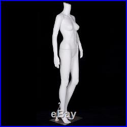 Headless Female Mannequin Plastic Realistic Display Dress Form Full withBase White