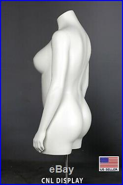High quality PLUS SIZE fiberglass female headless 3/4 length mannequin