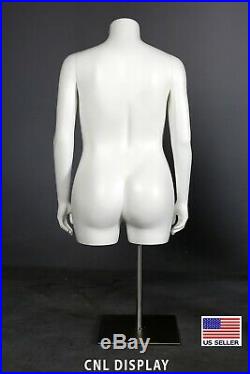 High quality PLUS SIZE fiberglass female headless 3/4 length mannequin