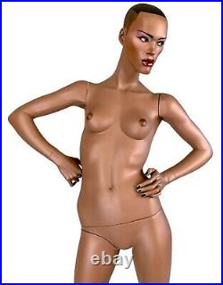 JOHN NISSEN Mannequin Grace Jones Black Androgynous Full Realistic Female Vtg