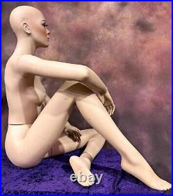 KYOYA Rare Realistic Female Mannequin Full Size Sitting Freckles