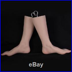 KonwU New Platinum Silicone Female Legs Realistic Foot Ankle Positioning