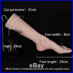KonwU New Platinum Silicone Female Legs Realistic Foot Ankle Positioning