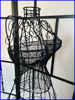 LOT 2! Metal Wire Frame Freestanding Dress Form Rack Mannequin 5' FEMALE