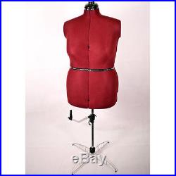 Large Adjustable Mannequin Dress Form Female Body Torso Display Sewing Base