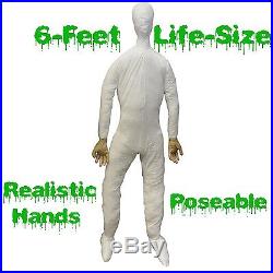 Life Size STUFFED POSABLE MANNEQUIN DISPLAY DUMMY Halloween Costume Prop Man-6ft