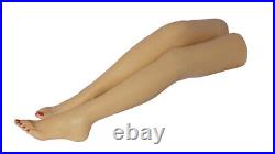 Lifelike Silicone Female long Legs Feet Mannequin Shoes Socks Display feet Model
