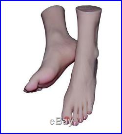 Lifelike Top Quality Silicone Girl Feet Mannequin Arbitrarily Bent Soft Zsell