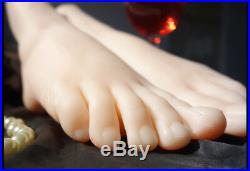Lifesize 1 Pair Soft Silicone Foot Mannequin Fetish Love Jewelry Sock Display