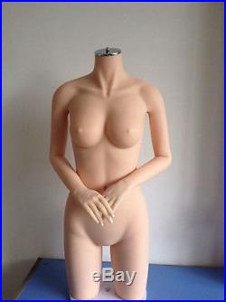 Lifesize Dummy/soft/Female Fiberglass Mannequin Torso with Arms Form Display #12