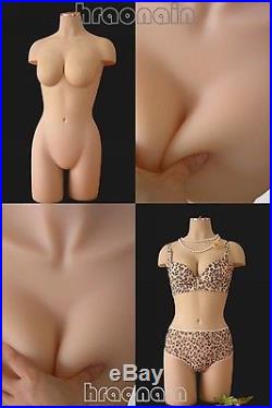 Lifesize Dummy/soft/Nude flesh Female Mannequin Torso Dress Form Display #05