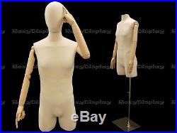 Linen Male Body Hard Foam Dress Form with arms and head #JF-M2LARM+BS-05