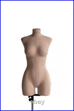 Lingerie and Corsets Dress Form Penelope Light Beige Female Mannequin Torso S M