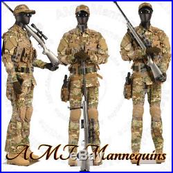 MALE FULL BODY MANNEQUINS FLEXIBLE ARMS, HEAD TURNS, BLACK mannequin HMC1-1-DS