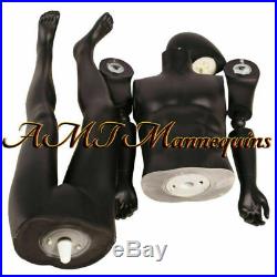 MALE FULL BODY MANNEQUINS FLEXIBLE ARMS, High End, BLACK mannequin HMC3-1-DS