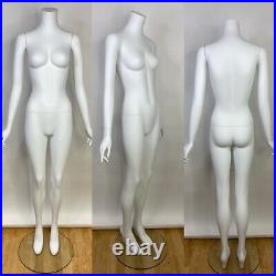 MANNEQUIN FEMALE Matte White Fiberglass Retail Dress Form Clothing Display