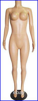 MN-238 FLESHTONE Plastic Busty Headless Female Full Size Mannequin