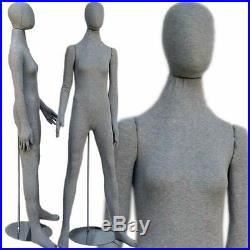 MN-402 GREY Soft Flexible Bendable Posable Egghead Female Body Mannequin Form