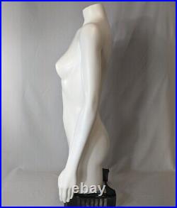 MN-SW449BASE Female 3/4 Upper Body Torso Mannequin Dress Form with Arms and Base