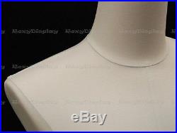 Male Body Form With Linen White Jesery Cover #M1WL-JF+BS-05BK