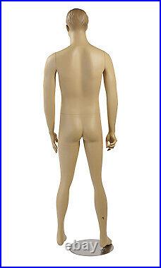 Male Caucasian Complexion Fiberglass Mannequin Height 6' 3½ With Base