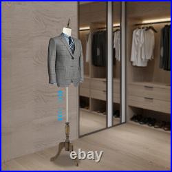 Male Dress Form Mannequin Torso Half Body Clothes Display with Adjustable Height