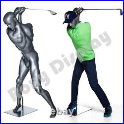 Male Fiberglass Abstract Mannequin Golfer Style Dress Form Display #MZ-GOLF01