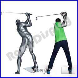 Male Fiberglass Abstract Mannequin Golfer Style Dress Form Display #MZ-GOLF01
