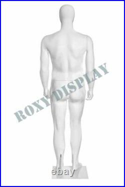 Male Fiberglass EGGHEAD PLUS SIZE Mannequin Dress Form Display #MZ-PLUSMANW2