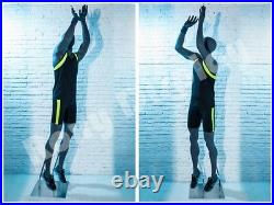 Male Fiberglass Egghead Athletic style Mannequin Dress Form Display #MZ-HEF66EG