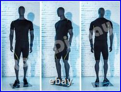 Male Fiberglass Egghead Athletic style Mannequin Dress Form Display #MZ-HEF72EG