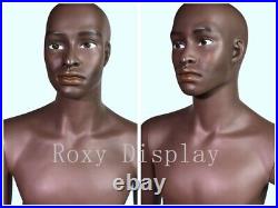 Male Fiberglass Mannequin Chocolate Muscular Dress Form Display #38MDP