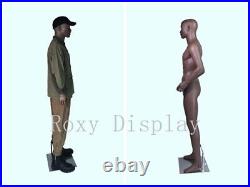 Male Fiberglass Mannequin Chocolate Muscular Dress Form Display #38MDP