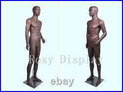 Male Fiberglass Mannequin Chocolate Muscular Dress Form Display #38MDP