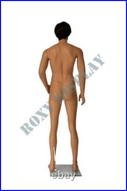 Male Fiberglass Realistic Mannequin TAN SKIN COLOR Dress Form Display #MZ-TAN2
