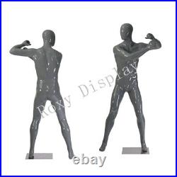 Male Fiberglass Sport Athletic style Mannequin Dress Form Display #MC-FM-SKB