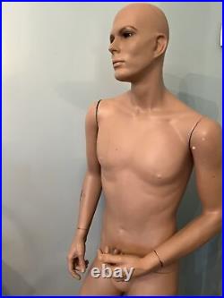 Male Full Body Mannequin Greneker Wolf & Vine Glass Eyes Vintage 6' Tall Stand