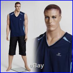 Male Full Body Mannequin Realistic Male Mannequin with Molded Hair & Face