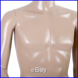 Male Full Body Realistic Mannequin Display Head Turns Dress Form withBase