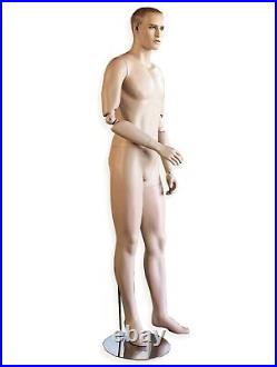 Male Full Body Realistic Mannequin with Metal Base